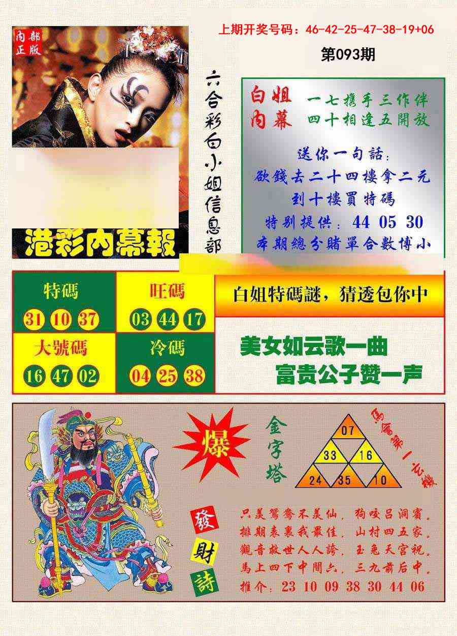 093期港彩内幕报[图]
